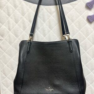 Kate Spade Black Leather Tote Bag